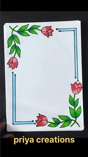 10 Simple & Creative Border Designs | Best Drawing Border Ideas #shorts