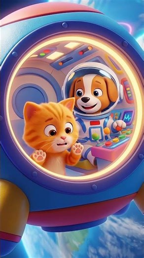 Cosmick пен Мысықтын шытырман оқиғалары! 🌏 #shorts #мультфильмдер #балалар #cosmick