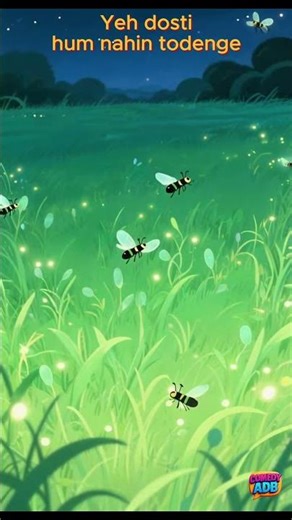 Bees Flying at Night 🌌🐝 | Magical Night Flight in the Field #shorts #beeanimation
