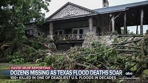 236K views · 6.5K reactions | David Muir reports from Kerrville, Texas, the epicenter of one of the deadliest U.S. floods in decades. At least 104 people, including dozens of children, have been killed as haunting new images reveal the scope of the devastation. https://abcnews.link/lOEwoaT | ABC World News Tonight with David Muir | Facebook