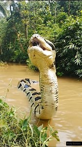 543K views · 9K reactions | Green anaconda snake appears in a river to hunt  #anaconda #amazon #sucuri #gigante #nature | Rudy Guntara | Facebook