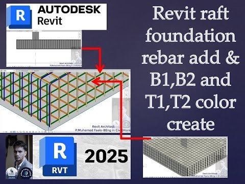 Revit raft foundation rebar color | Revit raft foundation color | Revit raft foundation rebar