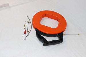 [Hot Item] 4mm X 30m Fiberglass Fish Tape for Electric Wire Cable Puller Steel Wire Fish Tape with Fastener