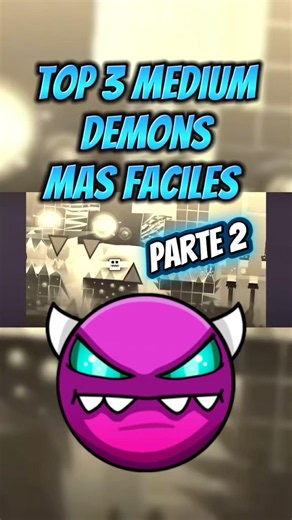 Top 3 medium demons mas faciles en geometry dash parte 2 😈🥟 #geometrydash
