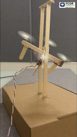 DIY Mini Drone Using Ice Cream Sticks #roboarmy #diydrone #arduinoprojects #scienceproject