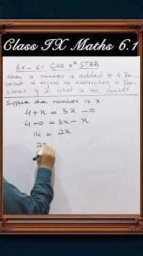 Linear equations and inequalities|| Excercise 6.1 || class IX maths || STBB || lectur-02 ||Q.03