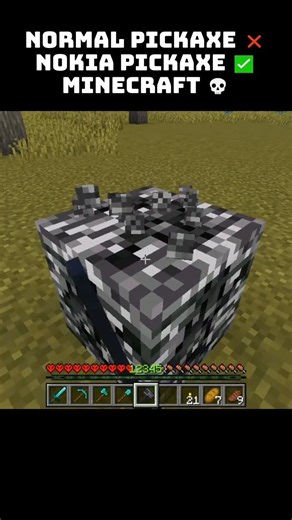 Nokia Pickaxe Impossible 💀 || Minecraft || #viral #minecraft #shorts