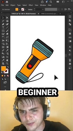 Adobe illustrator Tutorial New | Beginner Vs Pro #illustratortips #illustratortutorial #shorts