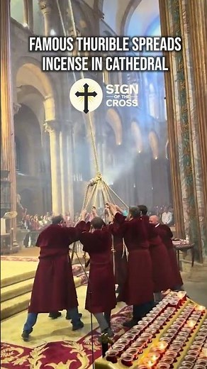 The largest thurible in the world weighs approximately 175 pounds and swings in a 213-foot arc