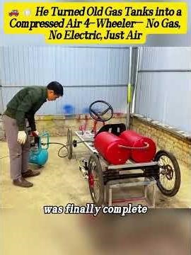 (Part 2)DIY Compressed Air Vehicle Build 🔧💨#diy #scienceproject #Invention #techdiy #innovation #usa