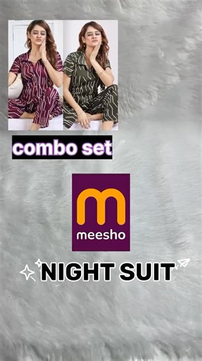 Night suit at low price 💤✨Cute night wear from Meesho finds 💗Comfort + cute look in budget! 💜💚