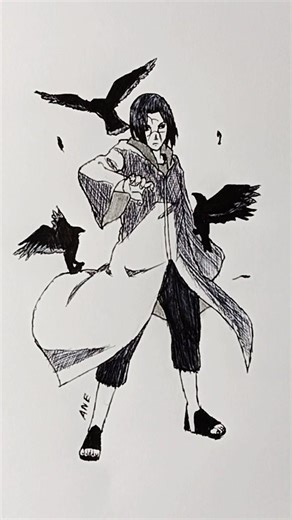 Speed drawing Itachi Uchiha 😳 #shorts #anime #drawing #anearts #itachi #itachiuchiha #arts #naruto