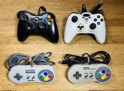 Video Game Controller Lot 4 -Xbox 360 Wired, 3rd Party Xbox 360 & SNES Untested | eBay