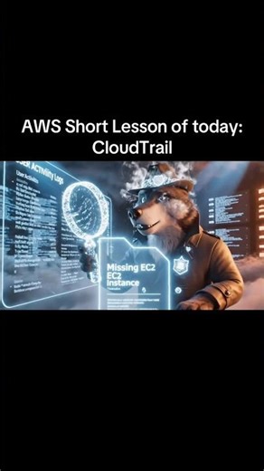 AWS Short Lesson of today: CloudTrail tracks all activity & API calls #aws #amazon #cloud #wolf #fyp
