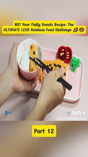 Not Your Fluffy Donuts: LEGO Rainbow Food Challenge