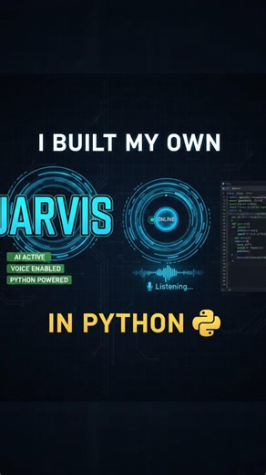 How I Built JARVIS in Python! Voice AI Assistant Like Iron Man 🤖 #shorts