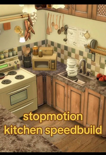Stop Motion Kitchen Speedbuild in The Sims 4