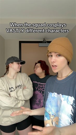 Squad cant choose an aesthetic 😭 #friendship #eccc #hazbinhotel #rugrats #zelda #cosplay