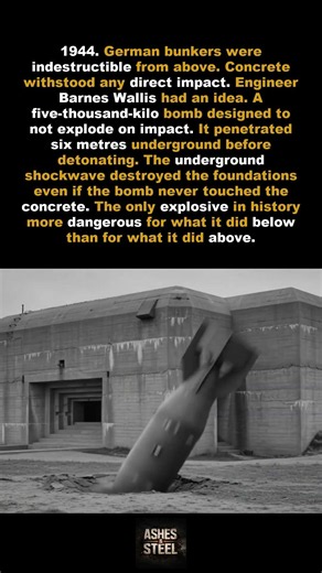 The Tallboy bomb didn't explode on impact but six metres underground