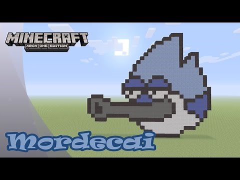 Minecraft: Pixel Art Tutorial and Showcase: Mordecai (Regular Show)