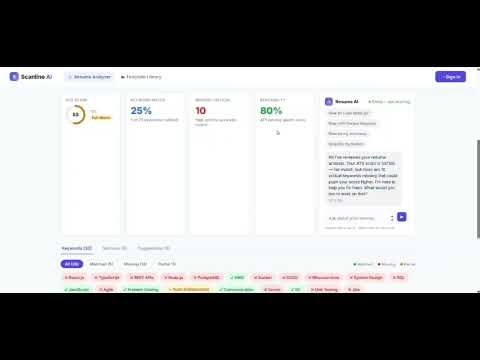 Java Full Stack Project | ScanLine - AI Resume Scanner with ATS Analysis