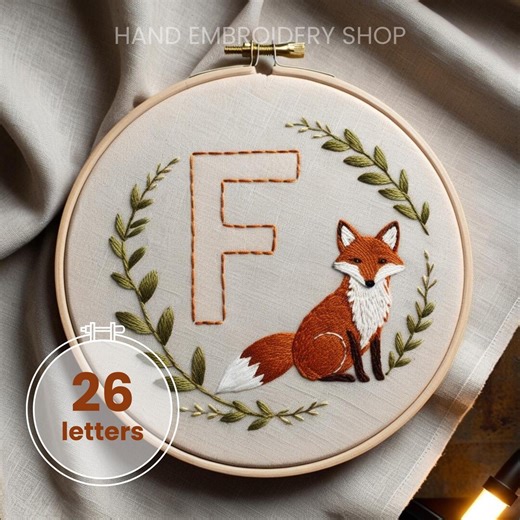 Floral Alphabet Hand Embroidery Pattern: DIY Monogram Letters (printable PDF) - Etsy