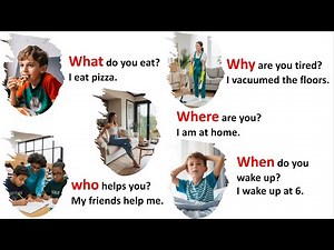 Who, What, When, whose, whom, Where, Why, & How| Wh questions in English