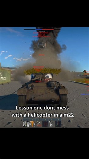 M22 vs helicopter #warthundermemes