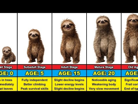 Sloth Transformation From 0 to 30 Years Old