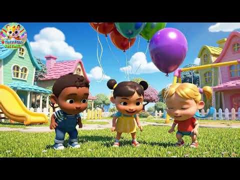 Seven Little Toy Balloons Go Float Float Float | Nursery Rhymes for Kids | Baby Songs for Toddlers