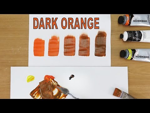 How To Make The Color Dark Orange and Burnt Sienna Acrylic Paint Fast!