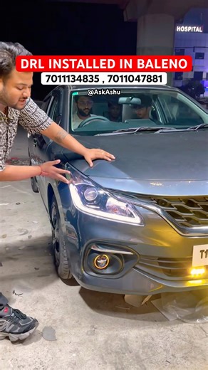 DRL Installed in BALENO BASE MODEL 2025😍Baleno Base to Top Modified With Price✅#shortsfeed #baleno