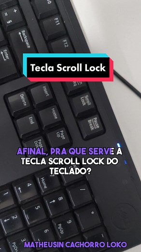 Para que serve a tecla Scroll Lock do teclado? #teclado #curiosidades #keyboard #scrolllock #tecla #dica