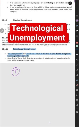Types of Unemployment: Technological Unemployment Explained for UPSC & UGC NET