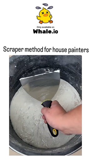 crazy meme on Instagram: "The X post demonstrates a DIY modification to a standard painter's putty knife by filing its blade edges, enabling clean scraping of joint compound from a bucket without excess residue on the sides. The 15-second video contrasts the unmodified tool's messy results (marked with a red X) against the sharpened version's precise, drip-free loading, improving efficiency for wall prep. Despite 1.8 million views and 272 replies, most responses misunderstand the hack as wall-sc