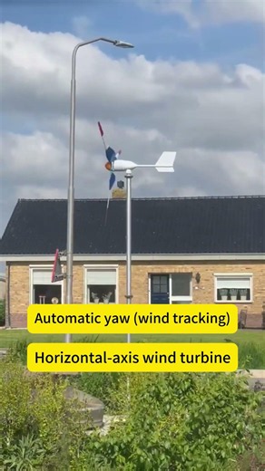 Horizontal Axis Wind Turbine Real Running Video | Automatic Yaw Wind Tracking