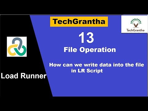 Load Runner Beginner Tutorial 13 -File Operation -How can we write data into the file in LR Script