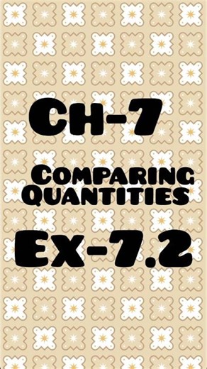 Ch-7 Comparing Quantities, Ex-7.2(Ncert solutions) #class8 #yt #shorts #mathematicspremi🤍