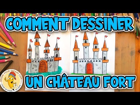 Comment dessiner un CHATEAU facilement | Dessin Pour Enfant