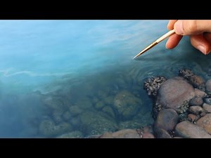 How to paint water - water reflection painting tutorial