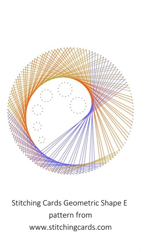 Geometric Shape E card stitching pattern animated