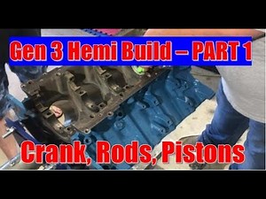 Gen 3 Hemi Engine Build - Crank and Rods install - Part 1 with BigBlocksGarage