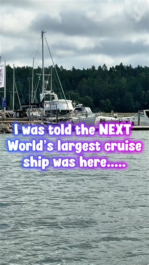 Not your average marina when it’s overshadowed by Royal Caribbean’s next world’s largest cruise ship!! #herooftheseas #turku #royalcarribean #cruiseship
