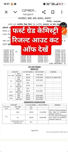 rpsc first grade cutt off // rpsc news today// rpsc news// rpsc result 2026 #rpsc #news #result