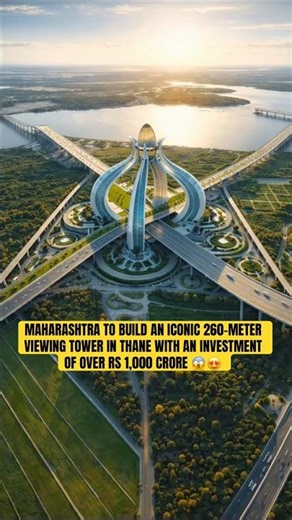 Thane ICONIC 260-METER VIEWING TOWER IN THANE WITH AN INVESTMENT OF OVER RS 1,000 CRORE 😱😍 #thane