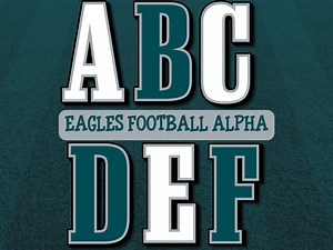 Philadelphia Eagles Font: Football Jersey Letters PNG (digital Download) - Etsy