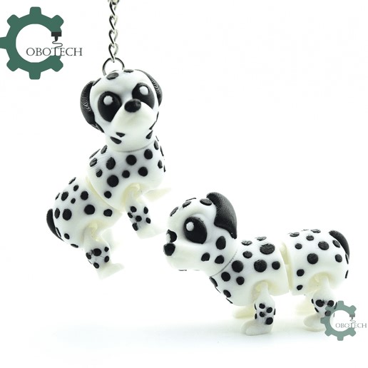 Cobotech Grumpy Dalmatian Articulated Keychain - Cute Backpack Keychain