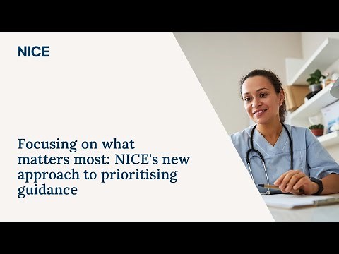 Focusing on what matters most: NICE's new approach to prioritising guidance