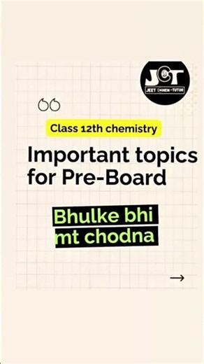 “Class 12 Chemistry 🔥 Chapter-Wise MOST Important Topics | Score 95+ Guaranteed!”
