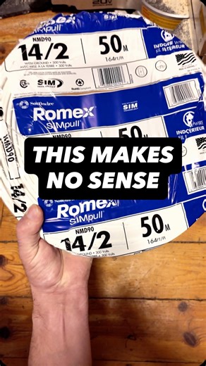 CHRIS. Milton | UGC Carpenter + Digital Creator on Instagram: "Where should you really buy electrical wire? Big box hardware store or Costco? I compared a 50 meter roll of 14/2 electrical wire at a home improvement store for $118 versus a 150 meter roll at Costco for $164 - and the price difference per meter is not even close. If you’re wiring a basement, garage, or renovation project, material costs add up fast. Buying larger quantities can sometimes save a lot of money, but only if you actuall